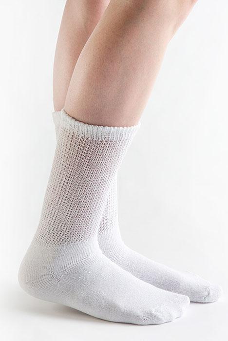 Loose Fit Diabetic Crew Socks, 3 pairs
