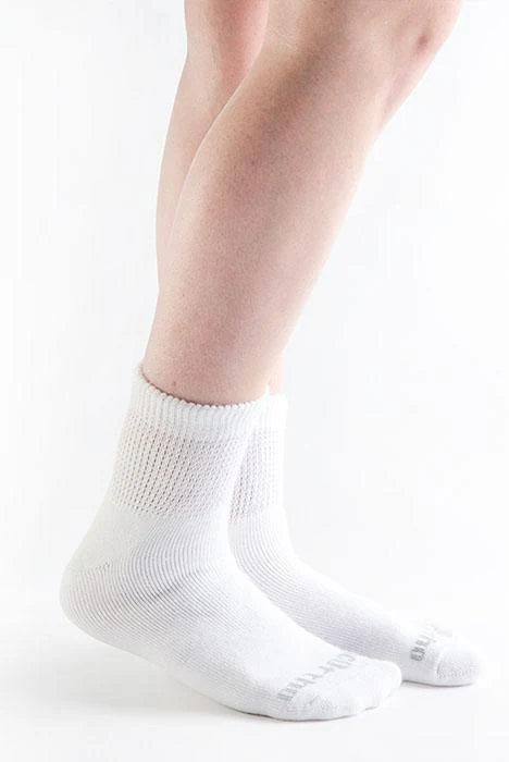 Ultra Soft Loose Fit Diabetic 1/4 Crew Socks, 3 pairs